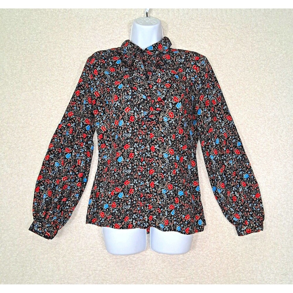 Free People Floral Women's Ruffle Top Sz M Poemcore Victorian Sophisticated